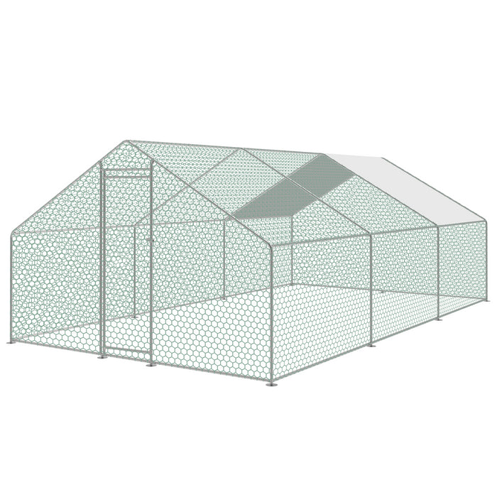 KCT 6x3m Walk In Galvanised Chicken Pet Run