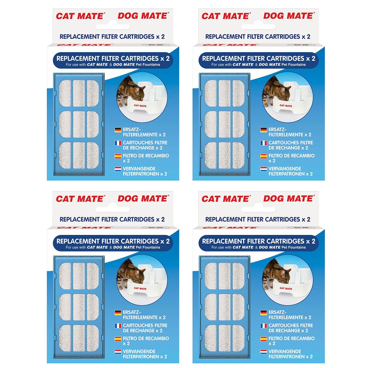 Replacement Carbon Filter Cartridges for Pet Mate Water Fountain