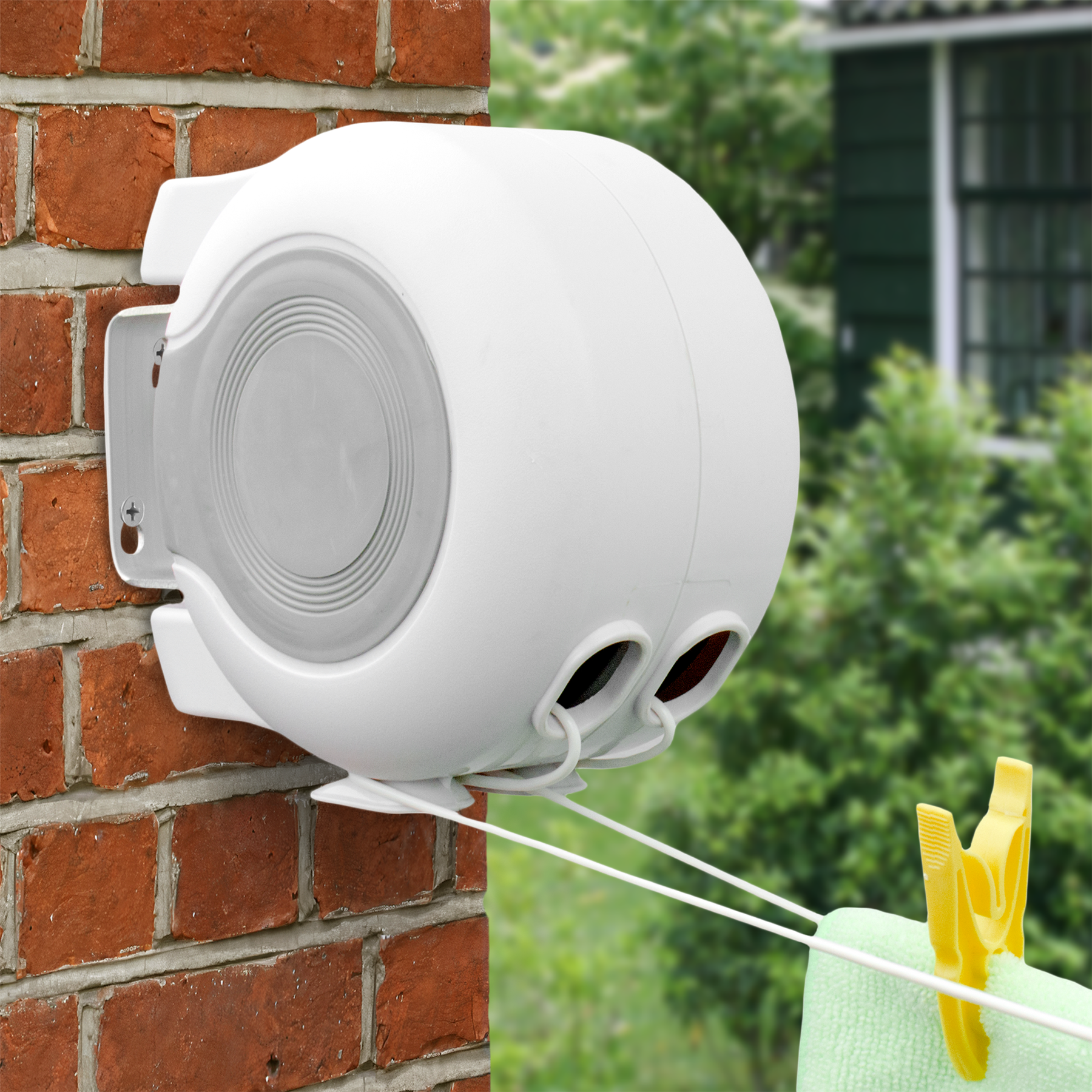 KCT Twin Wall Mountable Retractable Washing Line