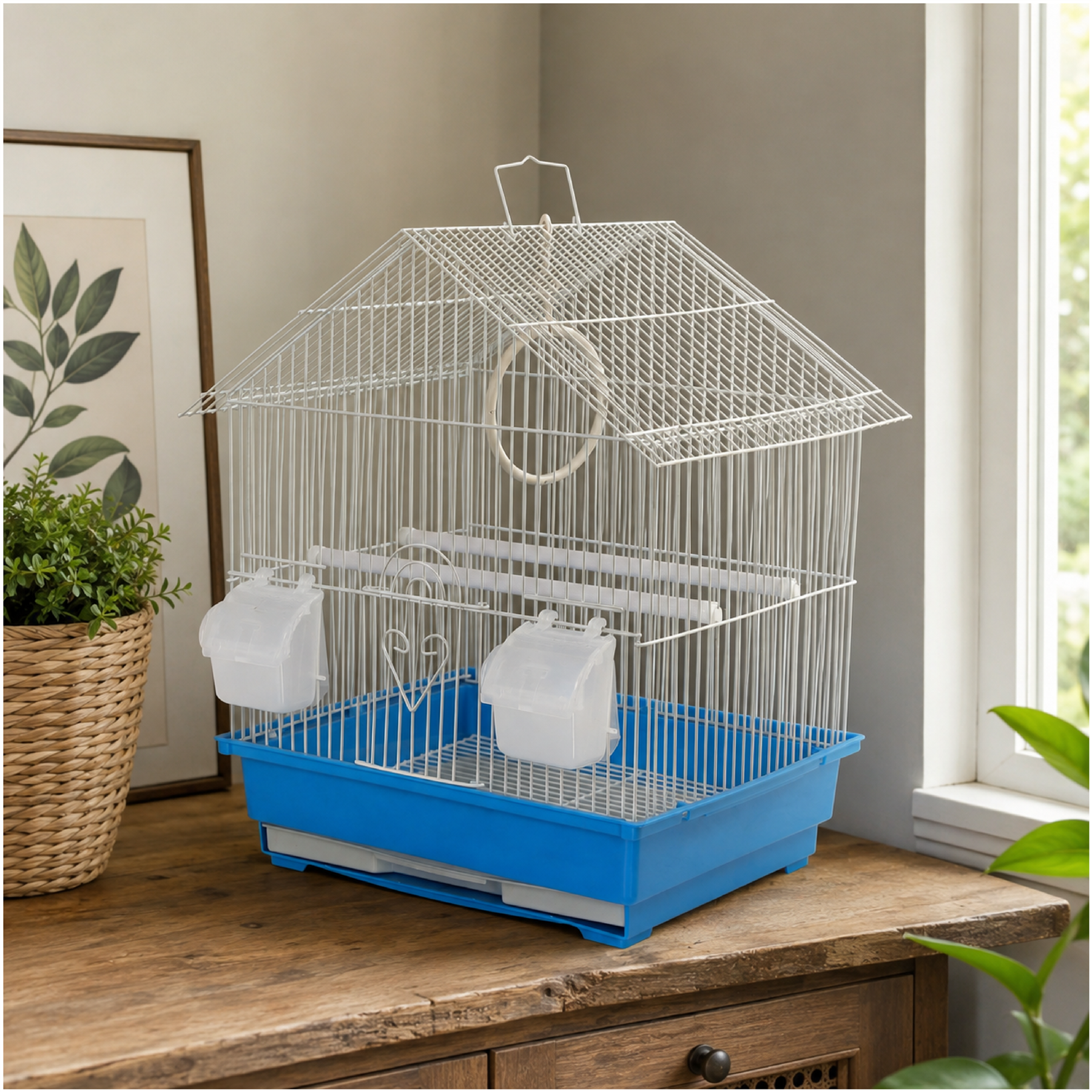 KCT Lima Small Exotic Bird Travel Cage - Blue