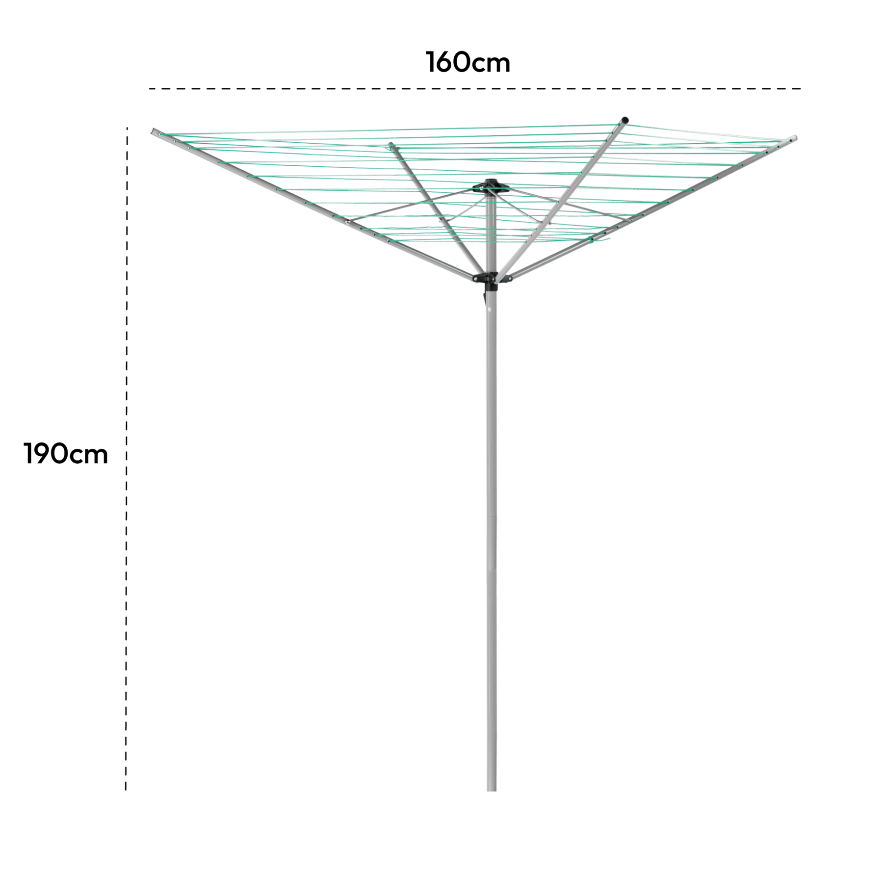 KCT 3 / 4 Arm Outdoor Rotary Washing Line Airers with Optional Covers