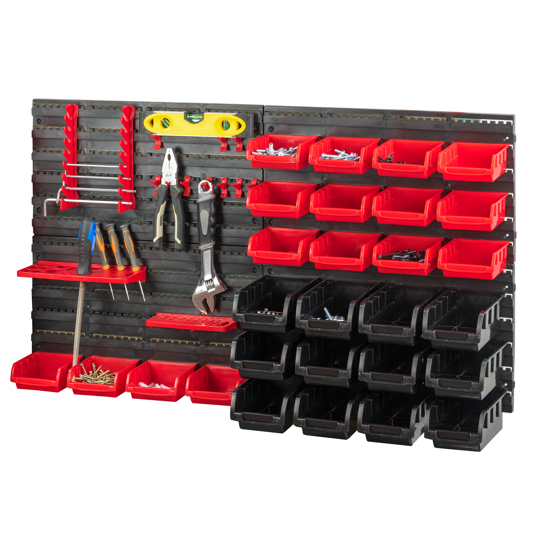 KCT 46pc Wall Mount Storage Bin Organiser