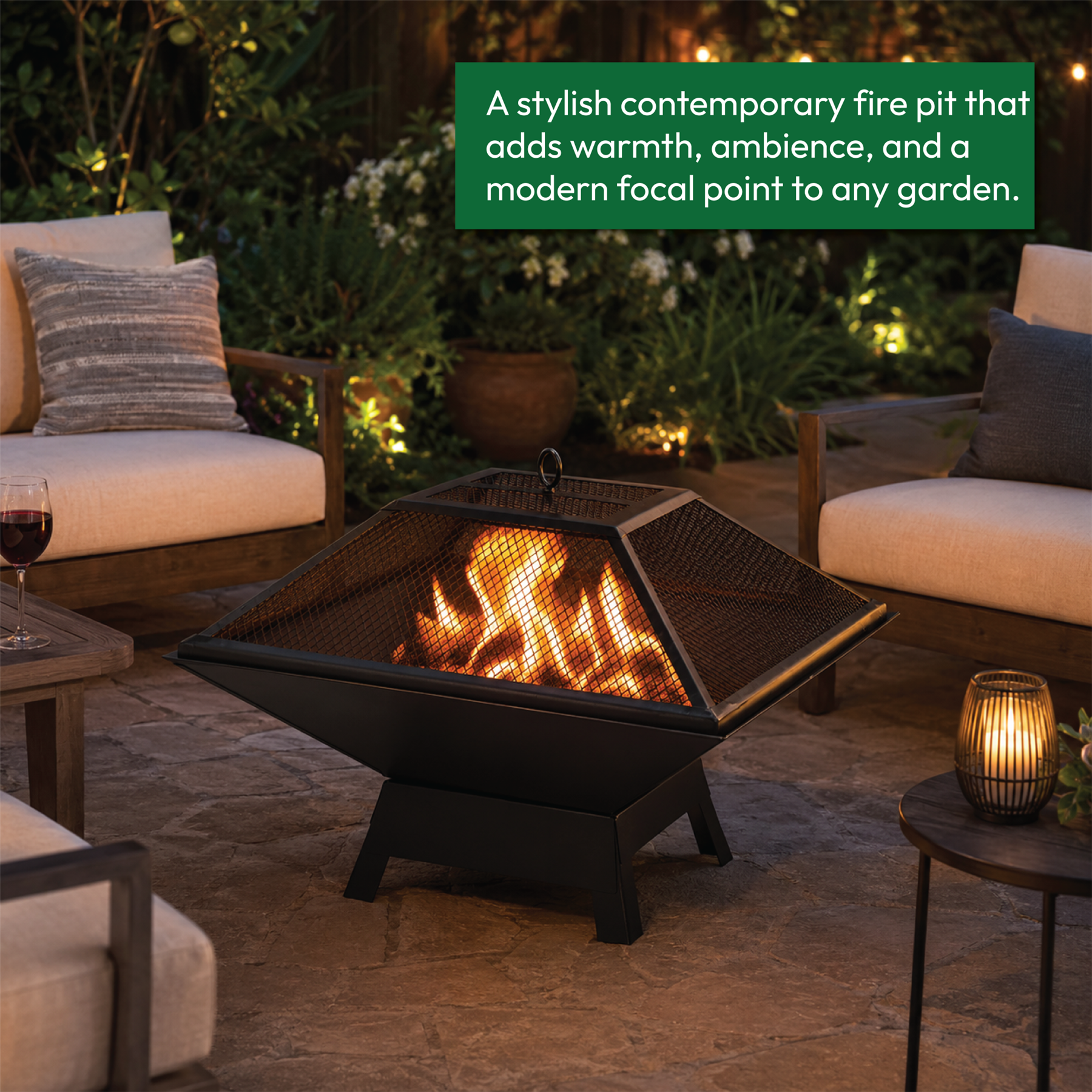 Contemporary Square Fire Pit - KCT