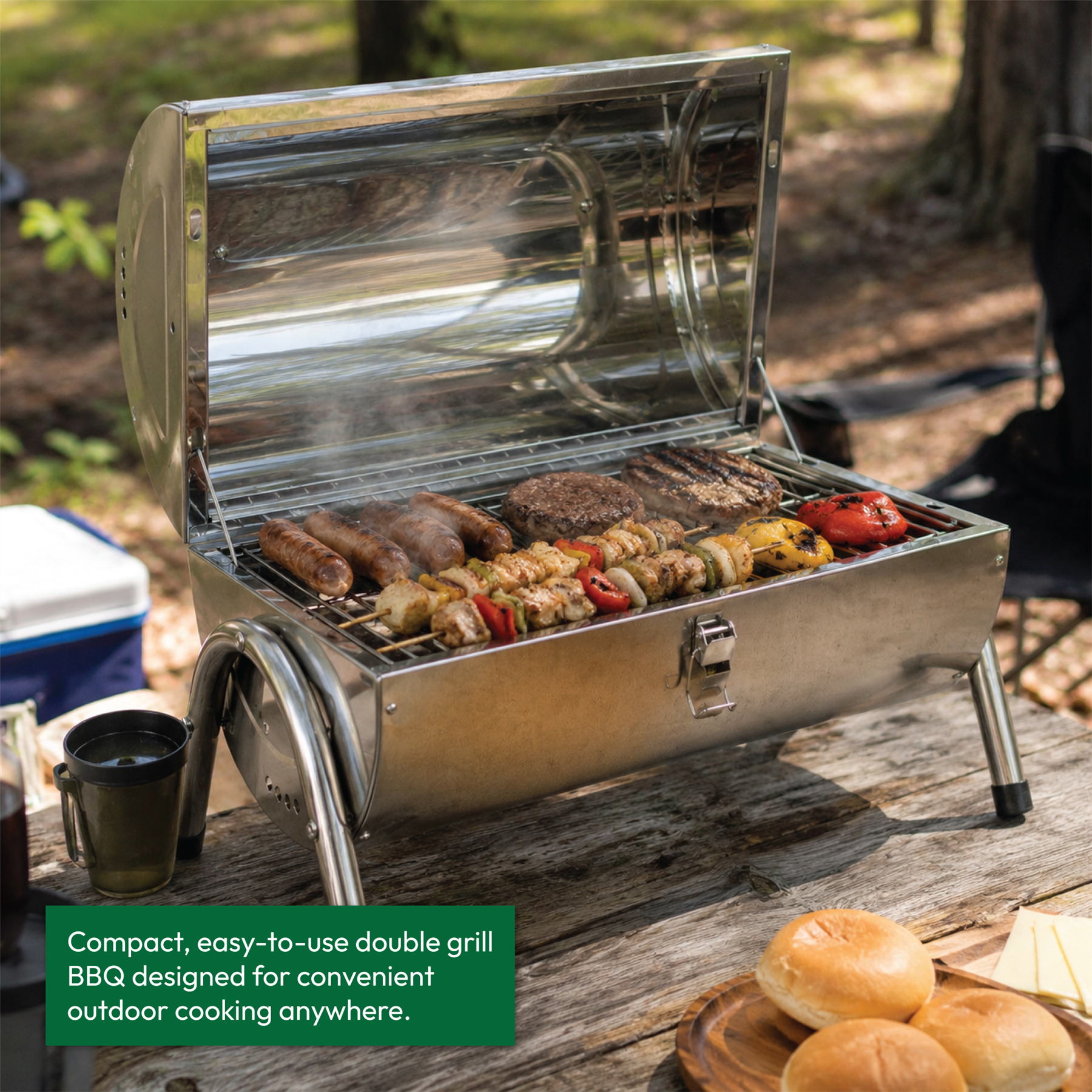 KCT Portable Barrel BBQ With 5 Piece Tool Kit
