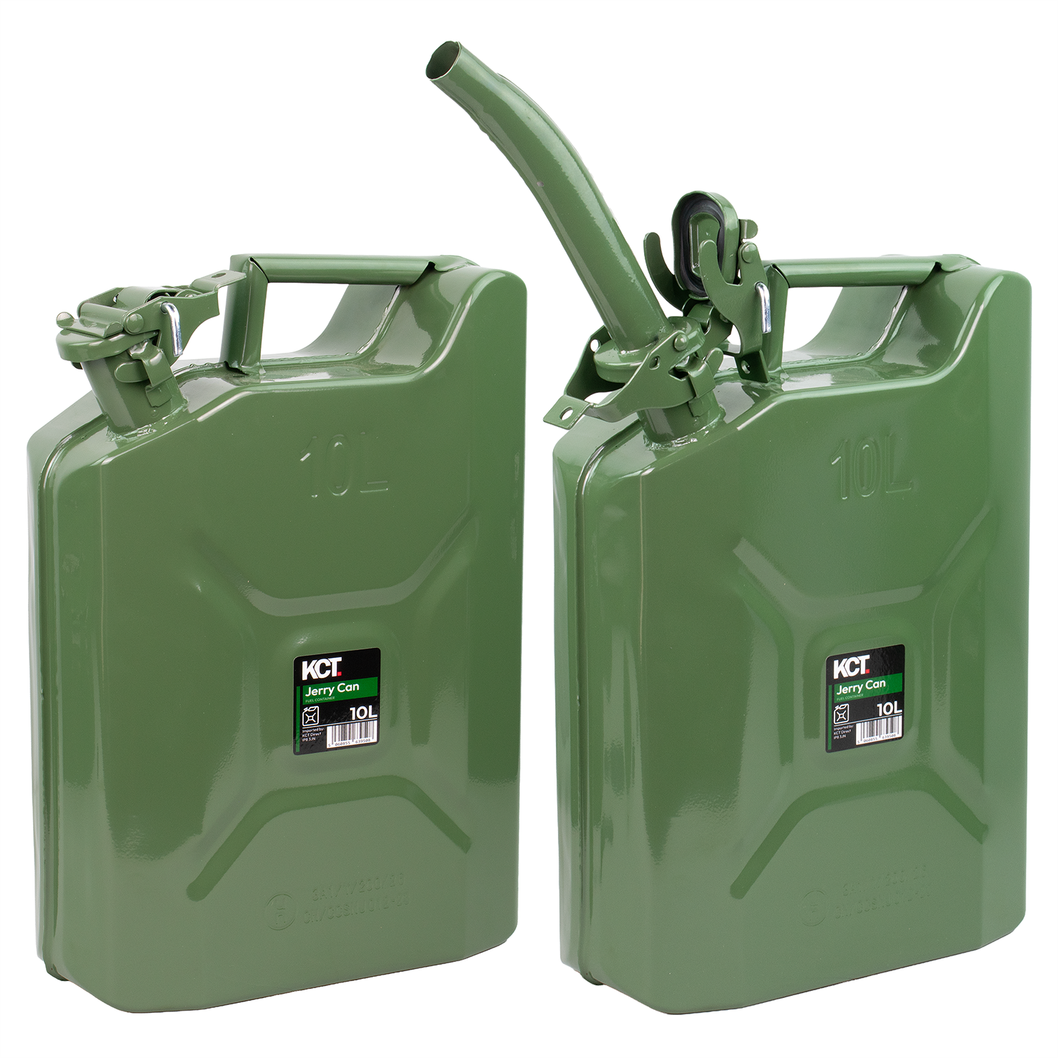 KCT 10L Jerry Can with Pouring Spout -  Twin Pack