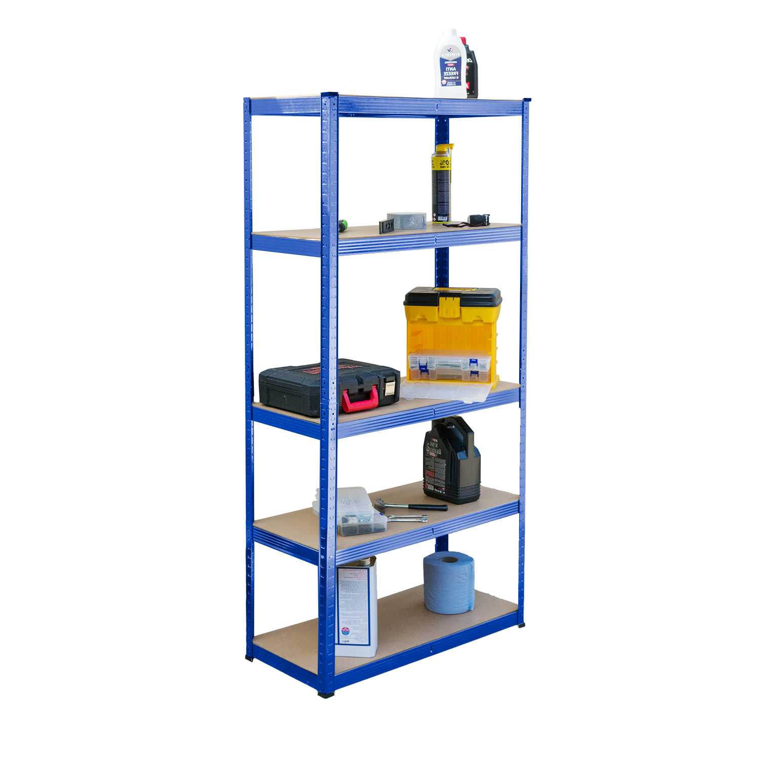 KCT 5 Tier Blue Metal Shelving Unit