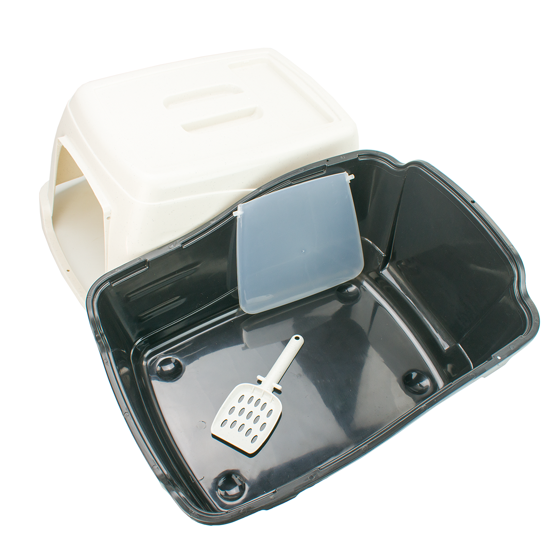 KCT Hooded Cat Litter Box/ Tray- Black – KCT Direct