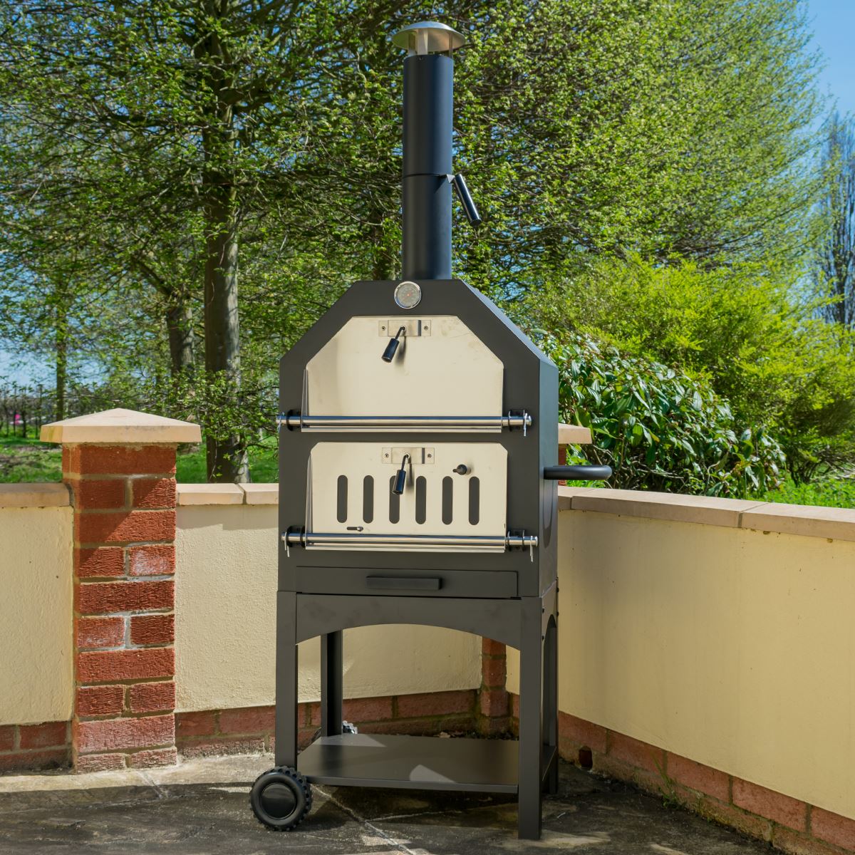 KCT Outdoor Wood Fired Pizza Oven with Tool Set
