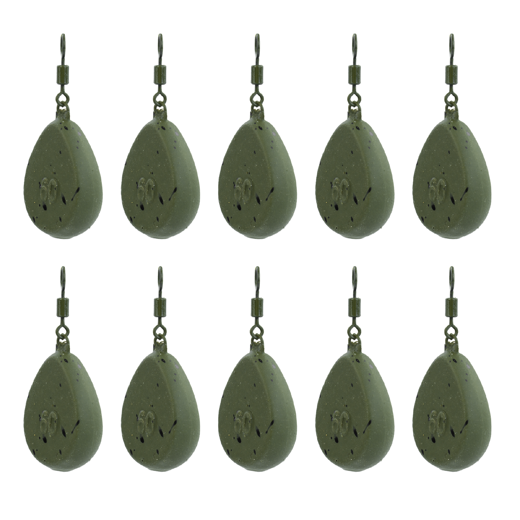 KCT Flat Pear Lead Fishing Weights