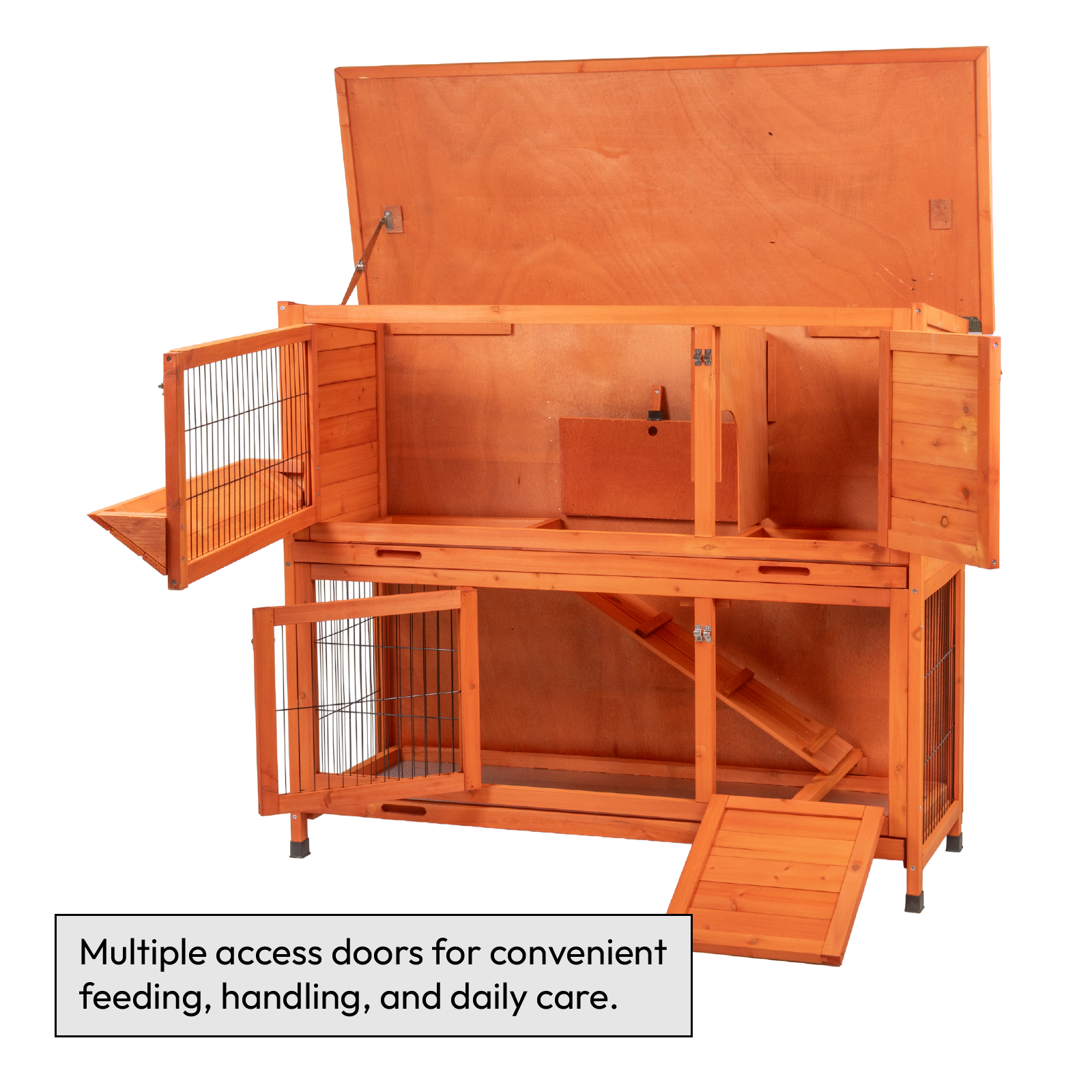 KCT Milan Large Two Tier Rabbit Hutch with Enclosed Run