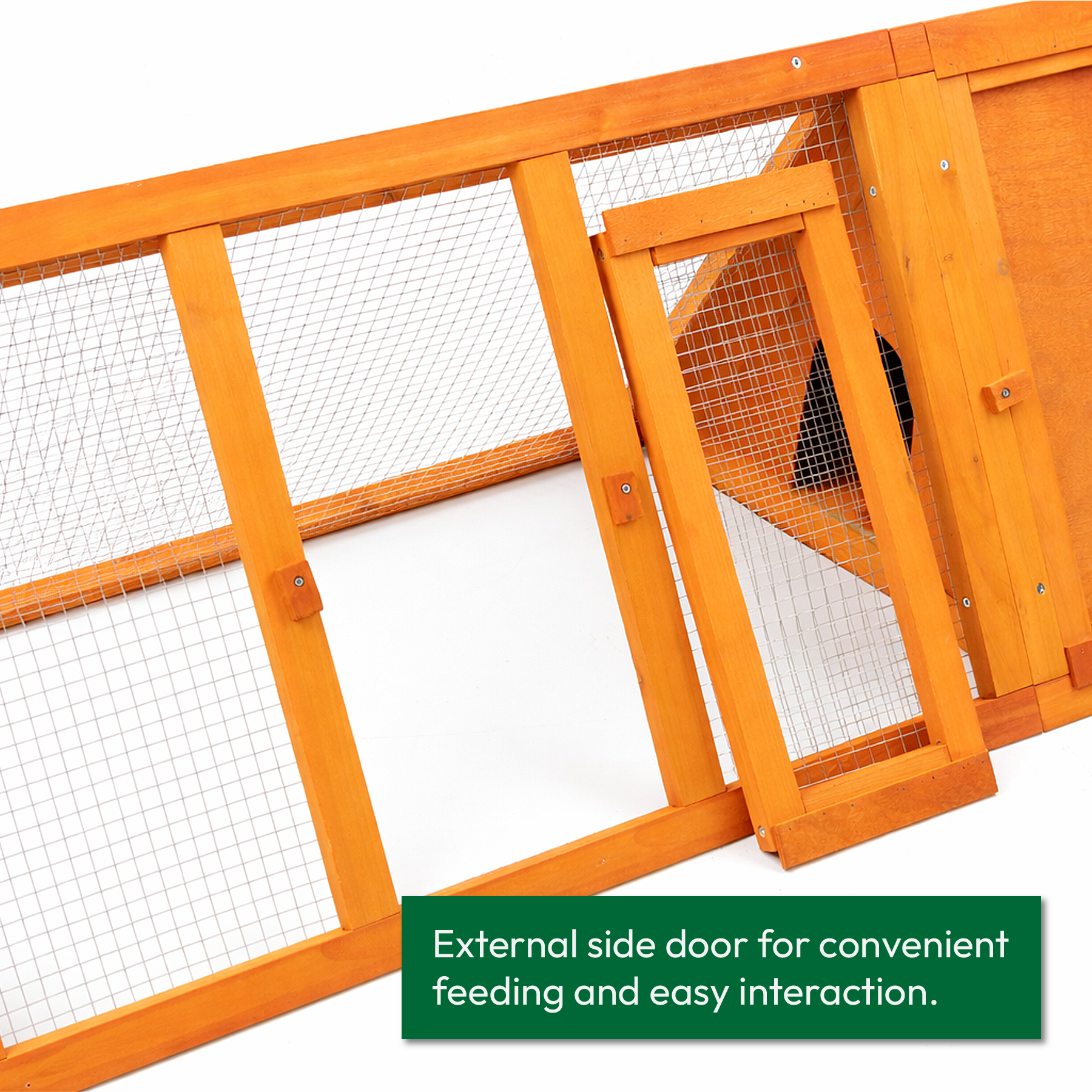 KCT Wooden Apex Roof Rabbit Pet Run
