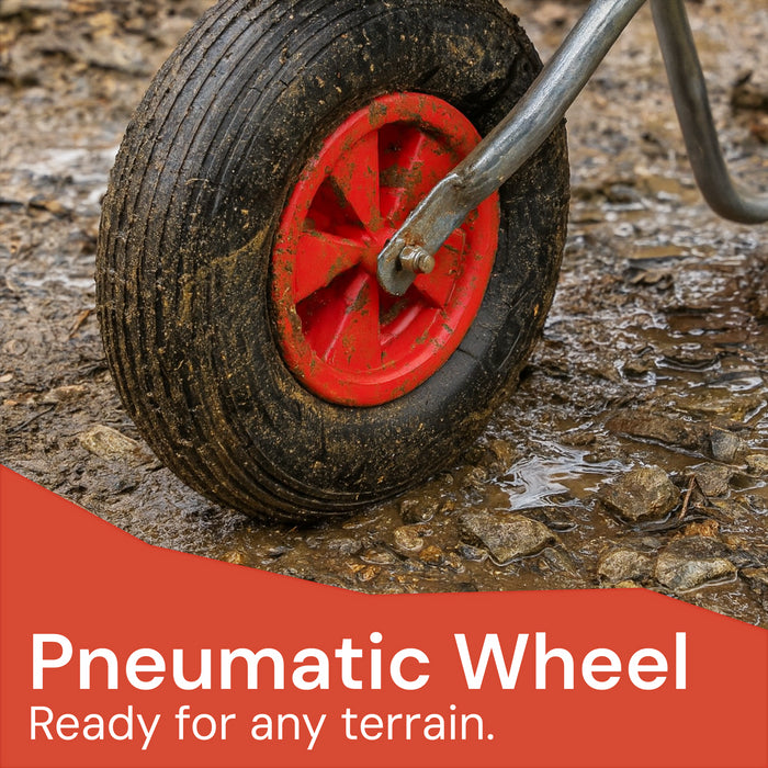 KCT 80 Litre Garden Galvanised Steel Wheelbarrow