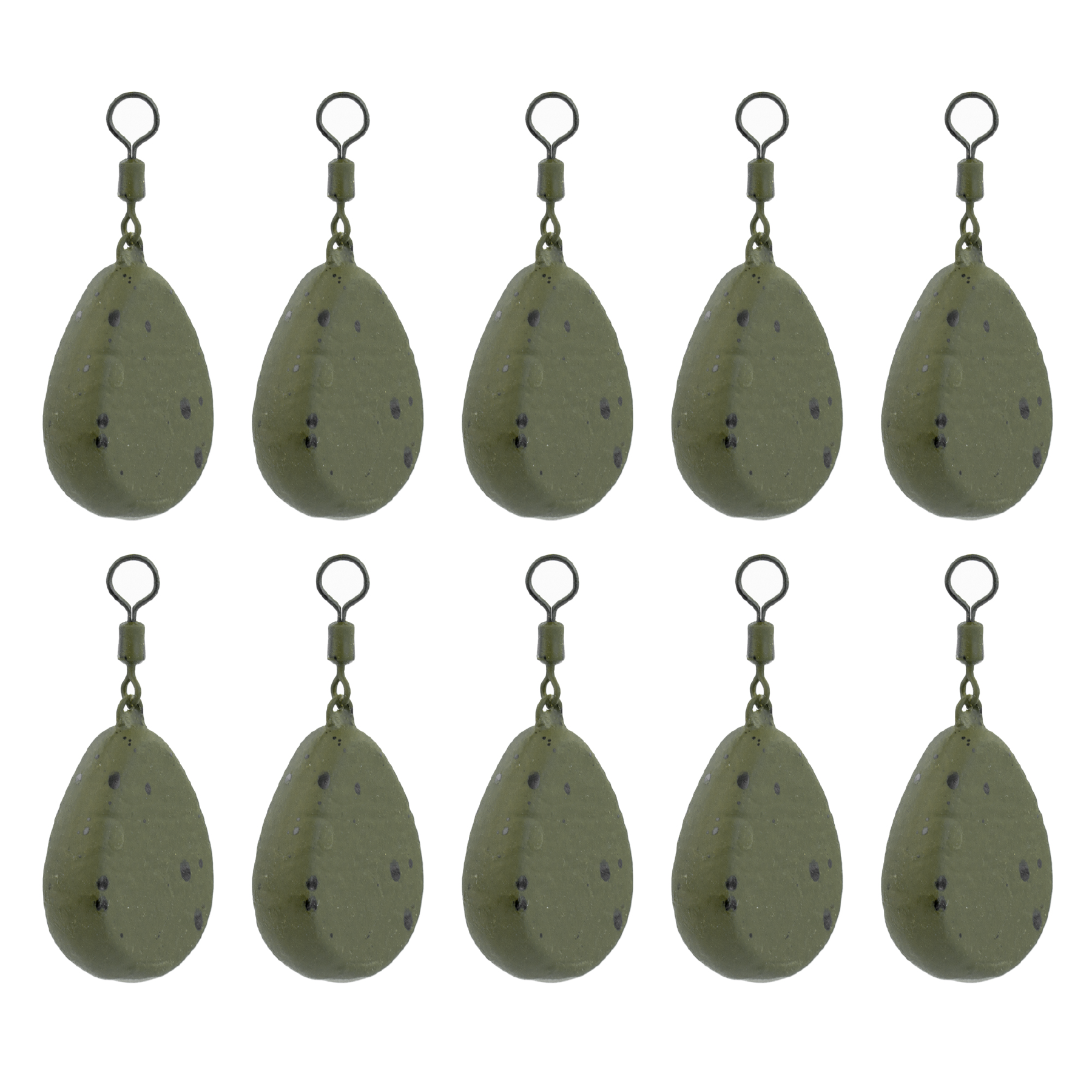 KCT Flat Pear Lead Fishing Weights