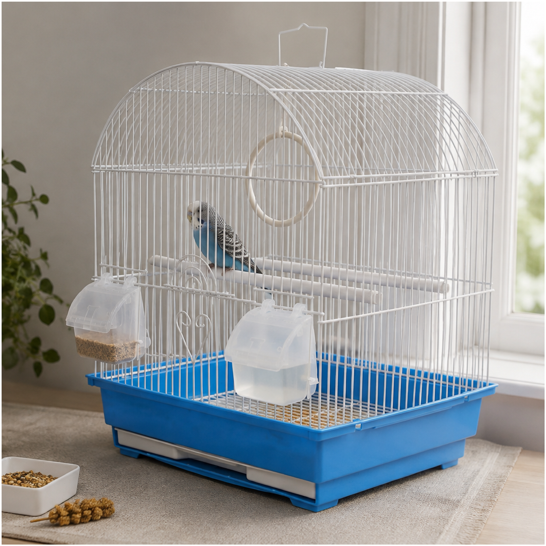 KCT Rosario Small Exotic Bird Travel Cage - Blue