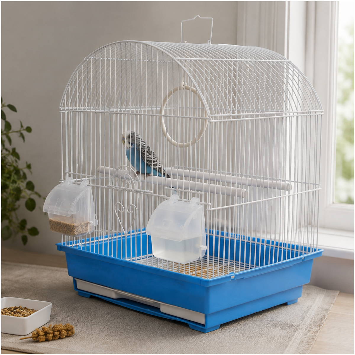 KCT Rosario Small Exotic Bird Travel Cage - Blue