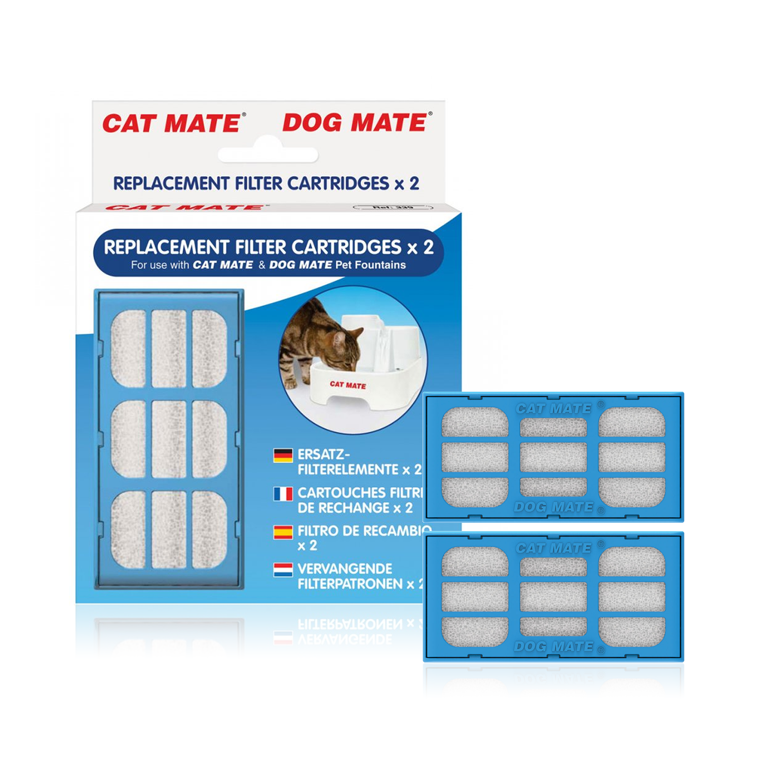 Replacement Carbon Filter Cartridges for Pet Mate Water Fountain