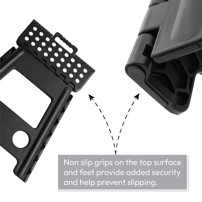 KCT Folding Multi Purpose Household Foldaway Step Stool Black