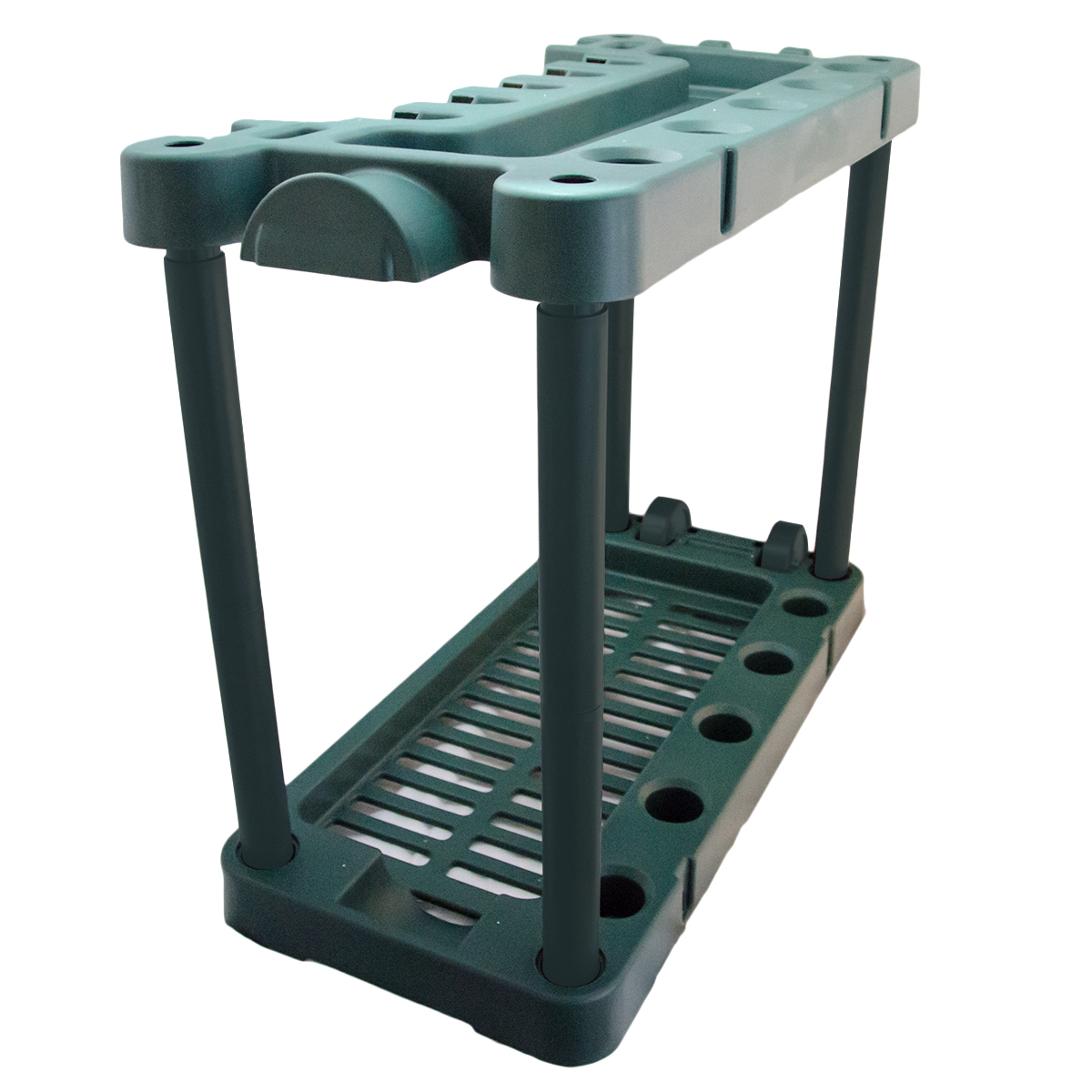 KCT Garden Tool Rack Trolley with Wheels and Shelf Storage Unit