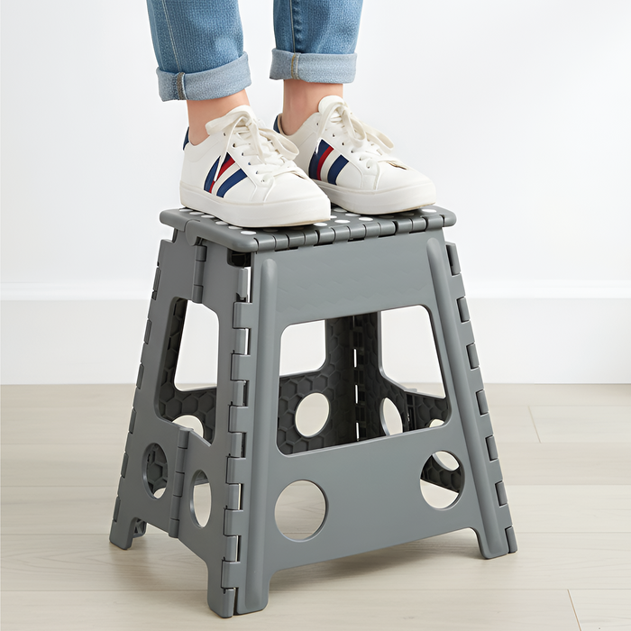 KCT Folding Multi Purpose Household Foldaway Step Stool Grey