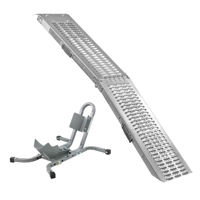 KCT Loading Ramp With Motorcycle Wheel Chock Stand