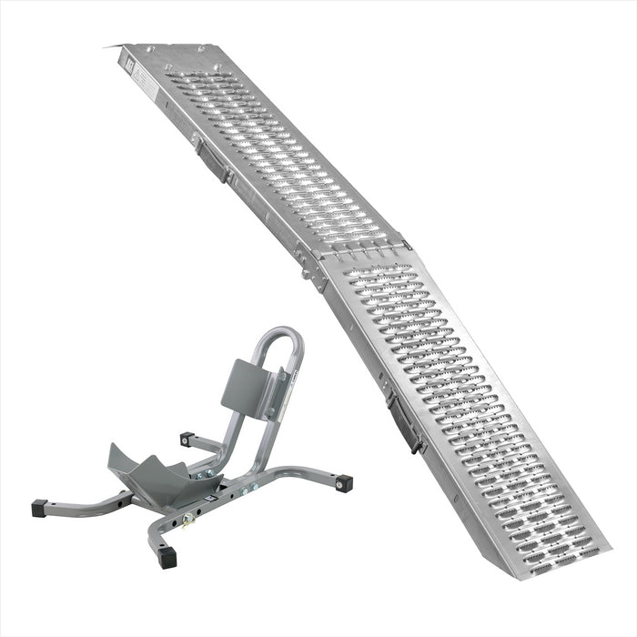 KCT Loading Ramp With Motorcycle Wheel Chock Stand