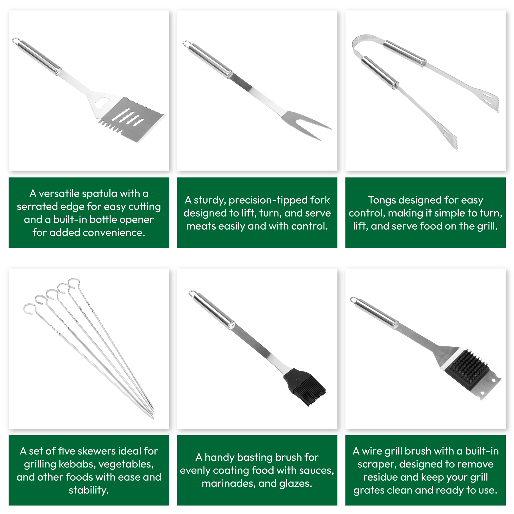 KCT BBQ Tool Set - 10 Piece