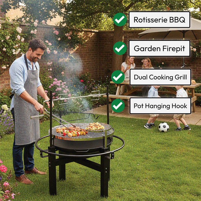 KCT Outdoor BBQ Grill with Rotisserie