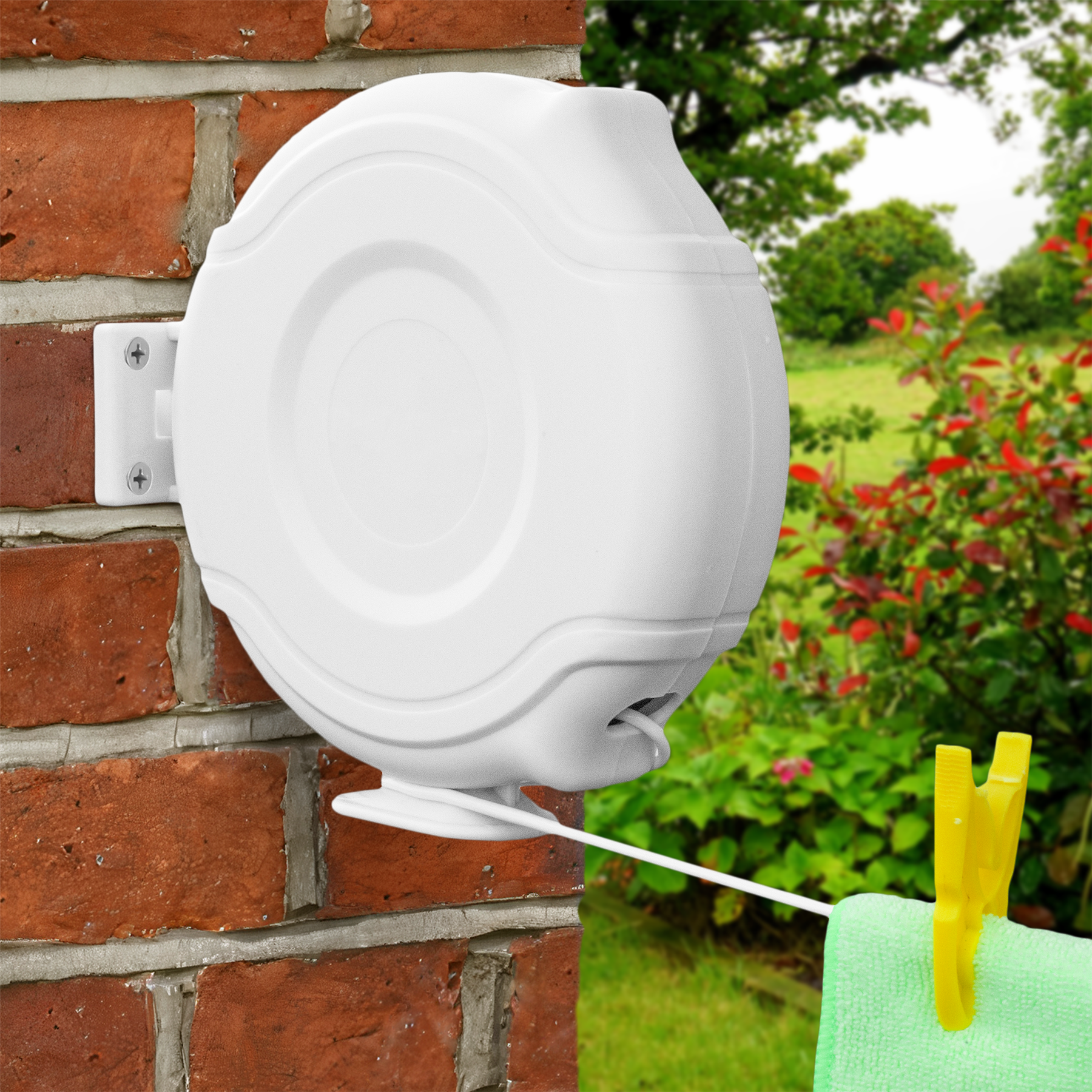 KCT Single Wall Mountable Retractable Washing Line