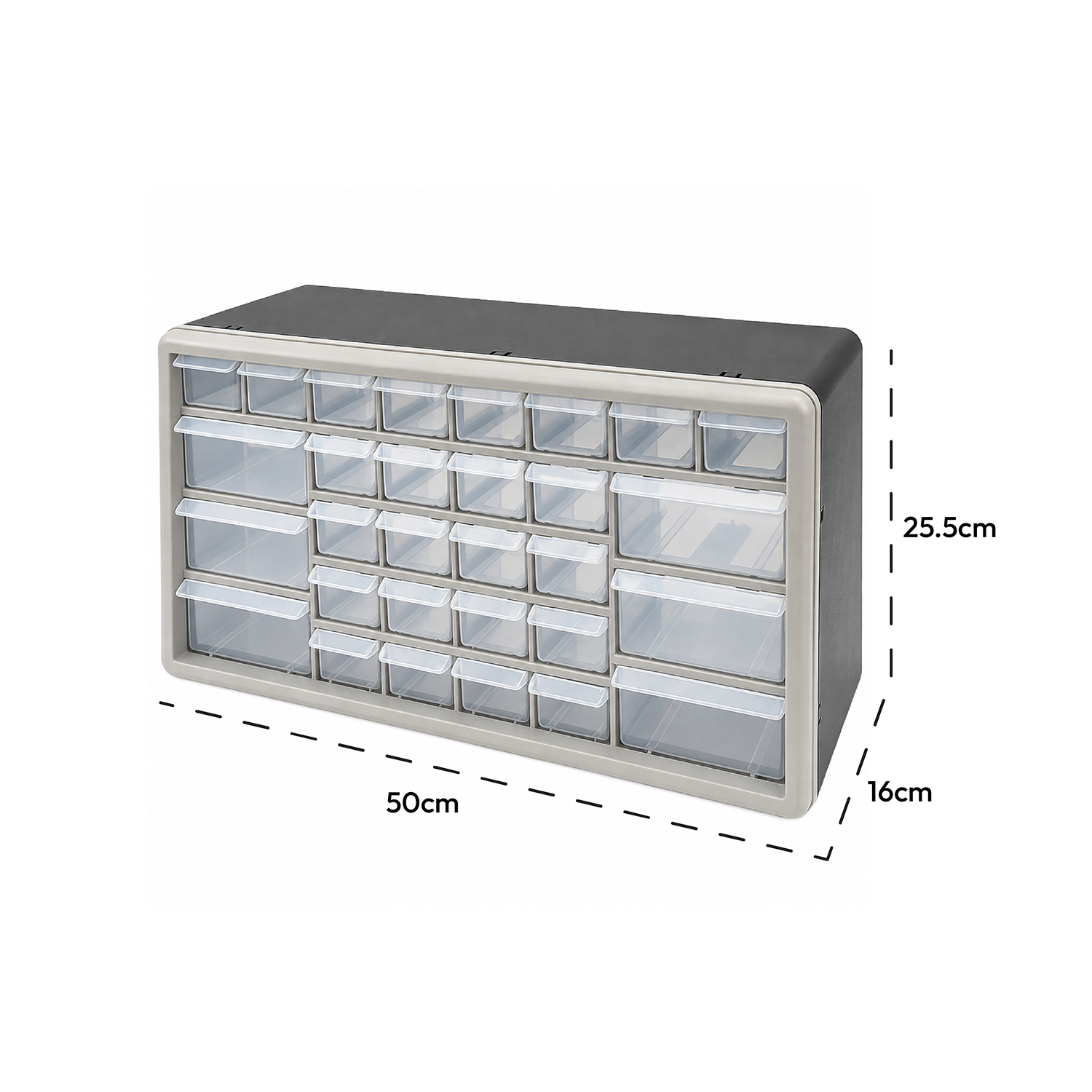 KCT Plastic Multi Compartment Wall Mountable Storage Drawer Units