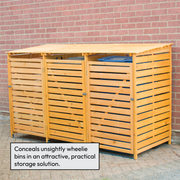 KCT Triple Wheelie Bin Storage Shed