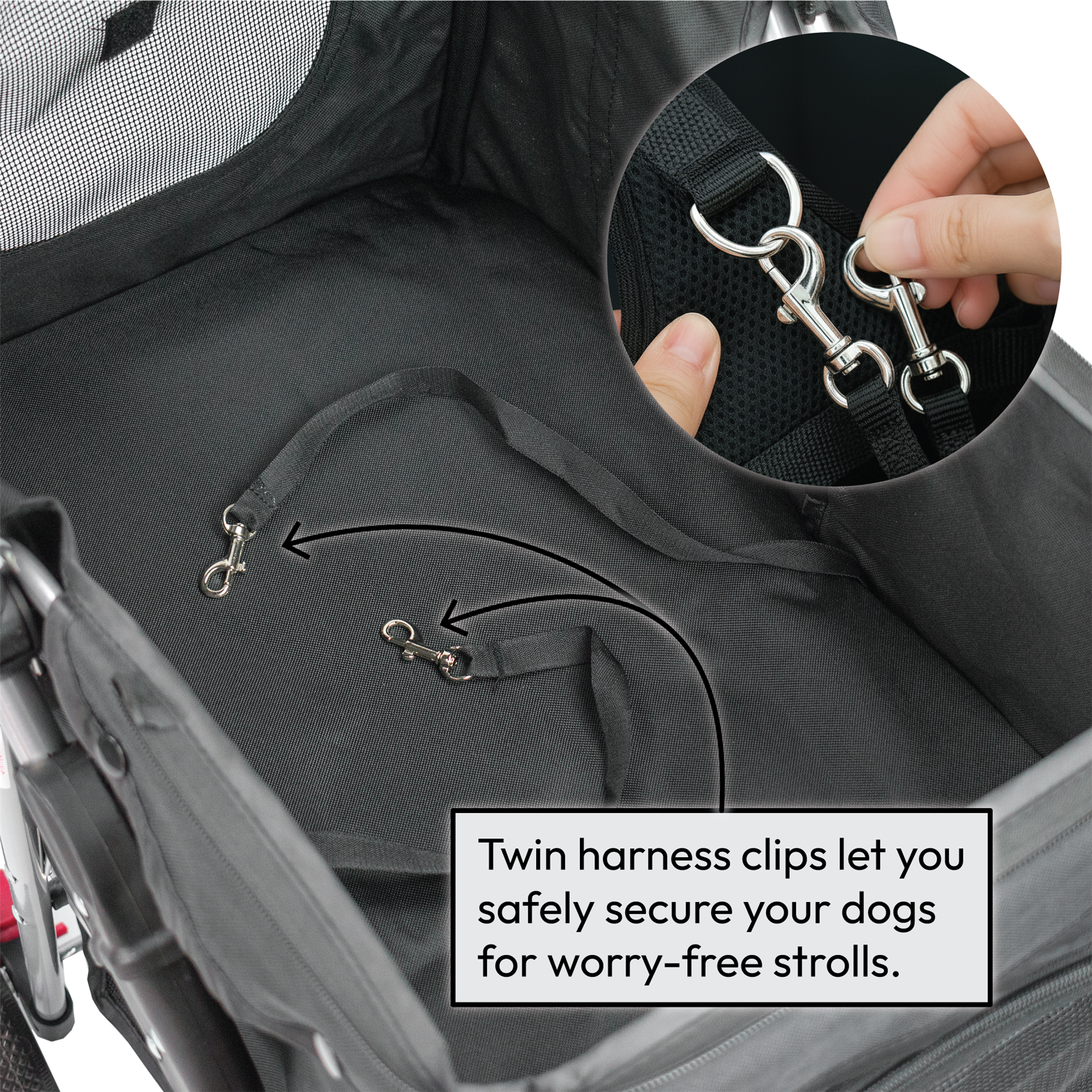 KCT Hooded Pet Stroller with Storage