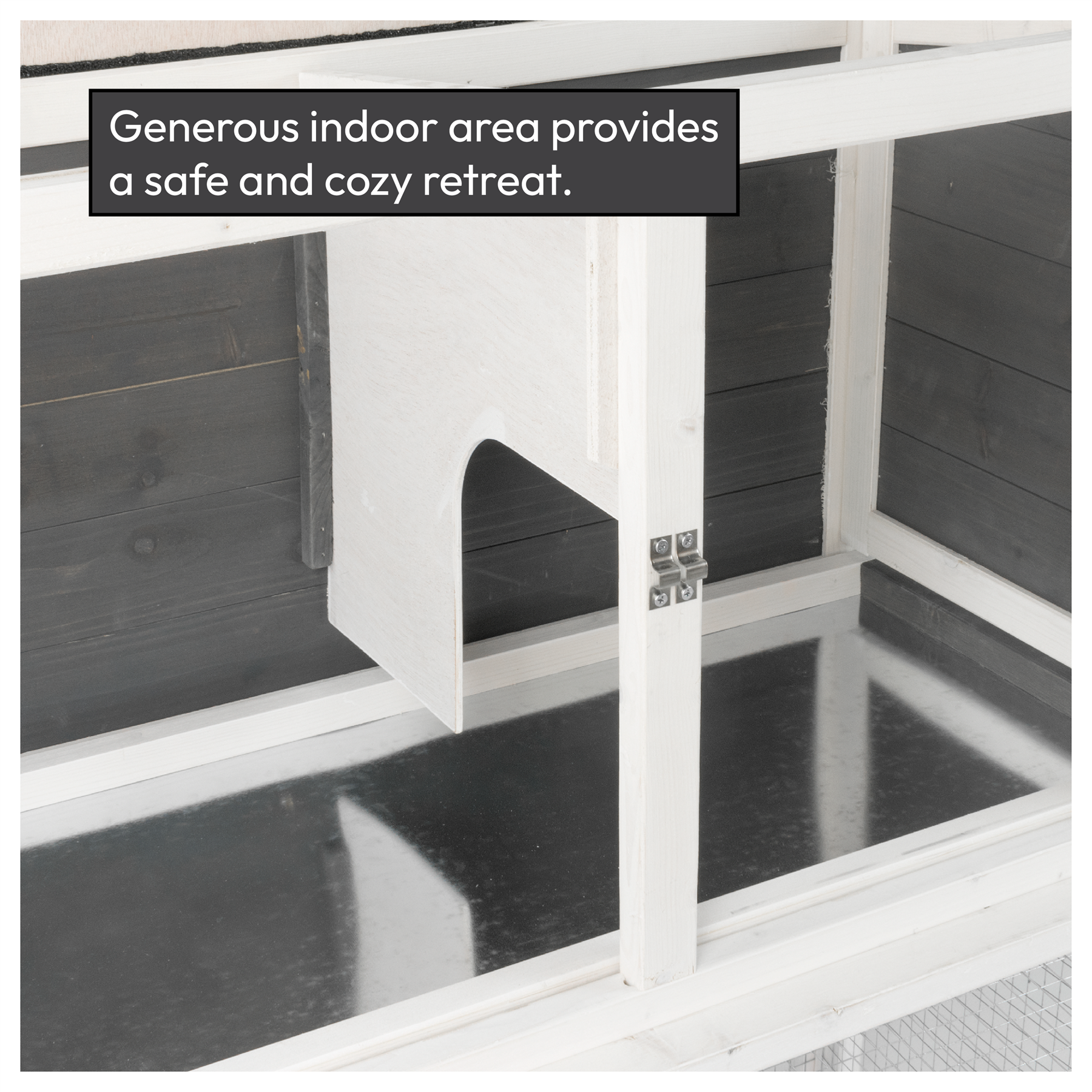 KCT Ancona 4ft Rabbit Hutch with Extended Run - Grey