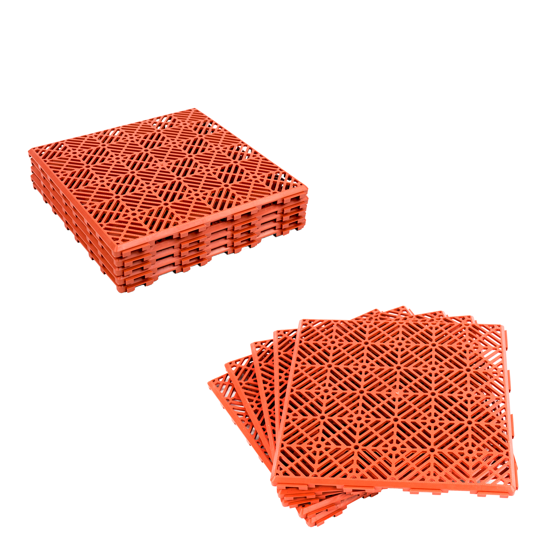 KCT Coloured Garden Path and Patio Decking Interlocking Tiles - Pack of 5