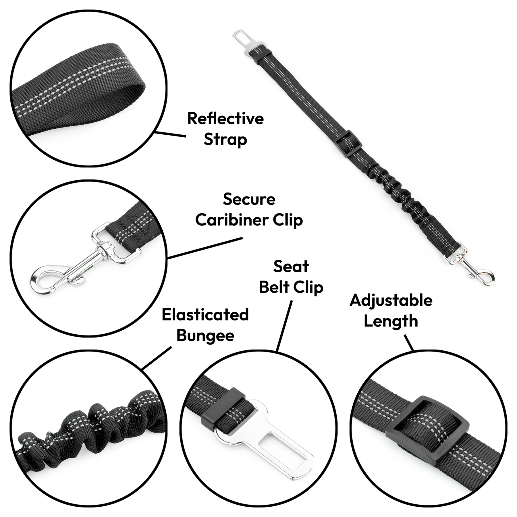 KCT Anti Shock Dog Seat Belt Clips