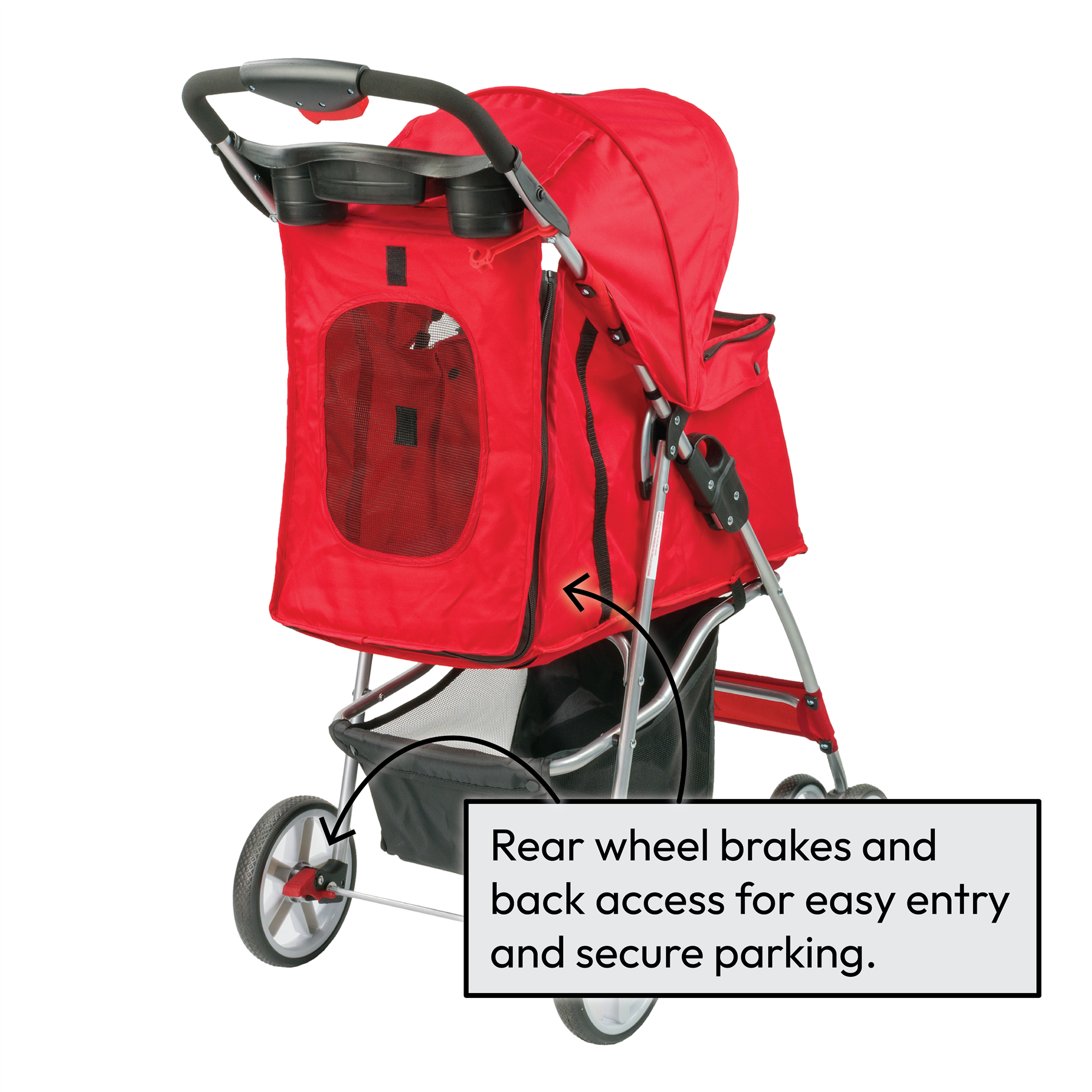 KCT Hooded Pet Stroller with Storage
