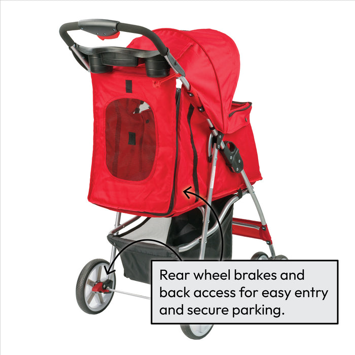 KCT Hooded Pet Stroller with Storage