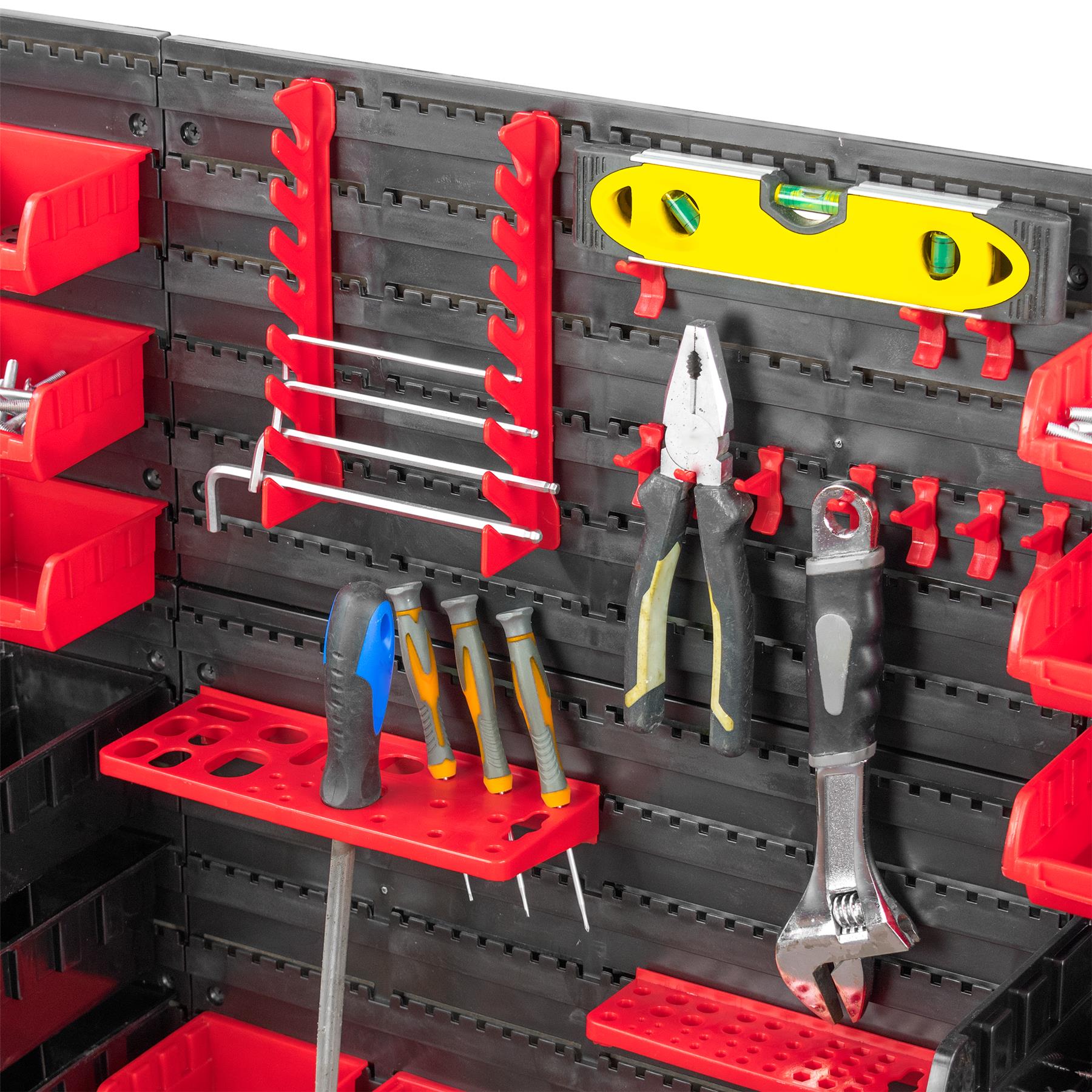 KCT 72pc Wall Mount Storage Bin Organiser