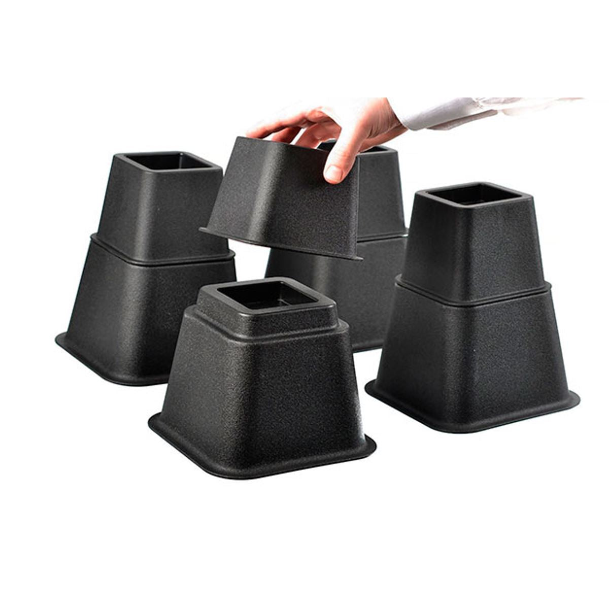 KCT 8 Piece Stackable Adjuster Bed Riser