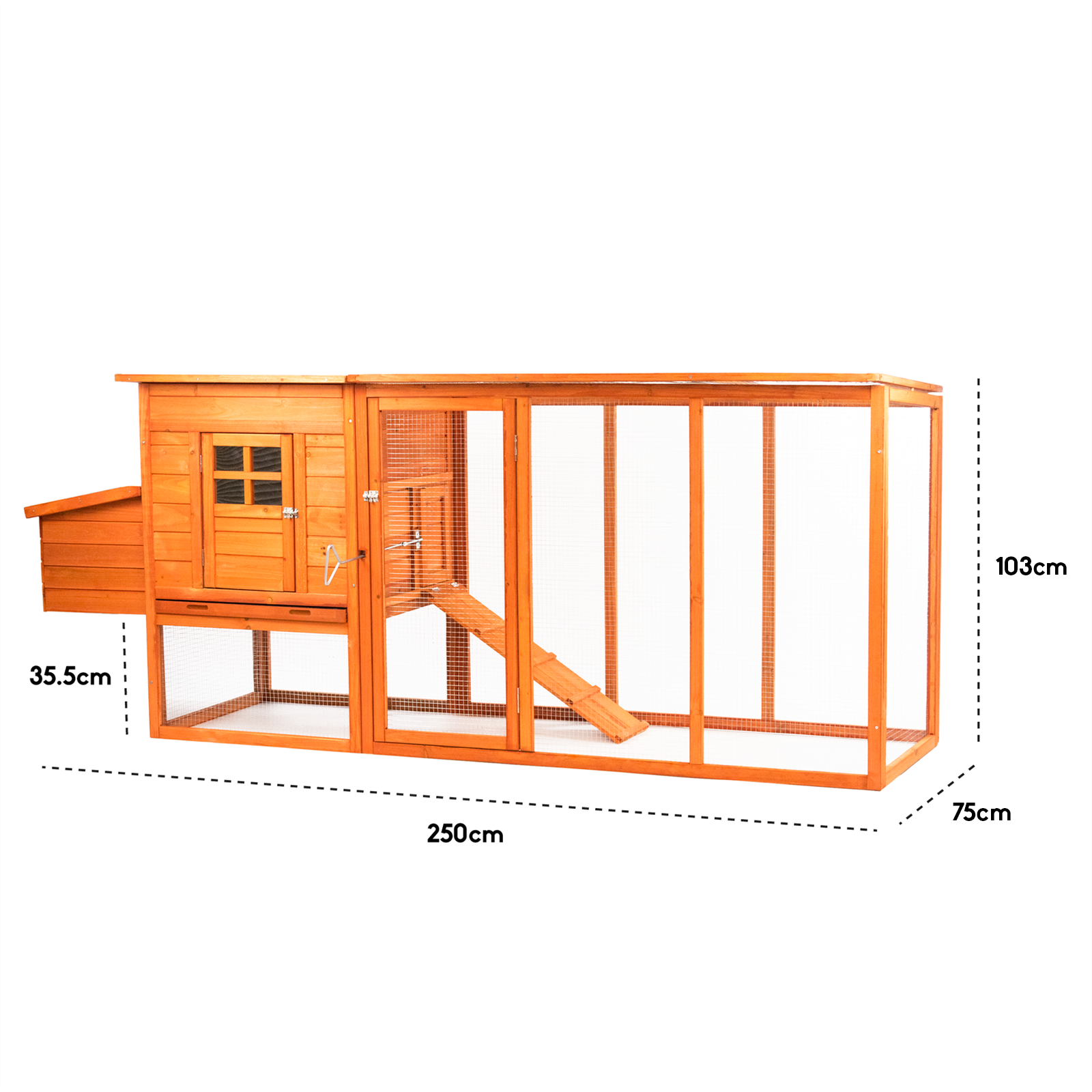 KCT Barcelona Extra Large 8FT Chicken Coop and run