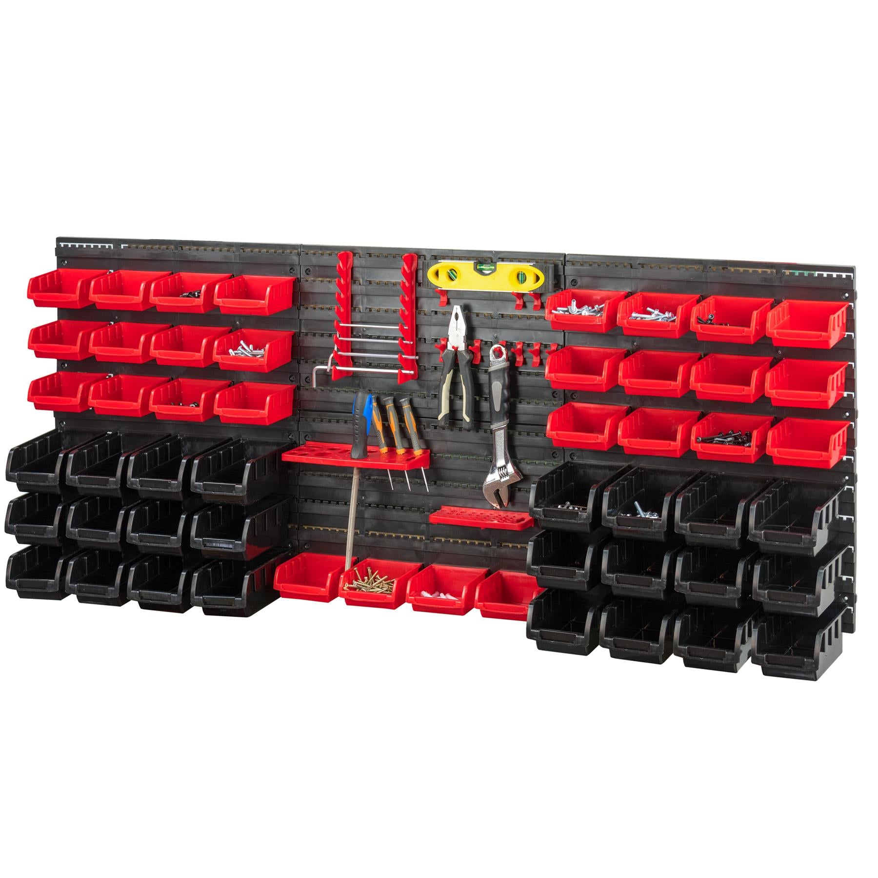 KCT 72pc Wall Mount Storage Bin Organiser
