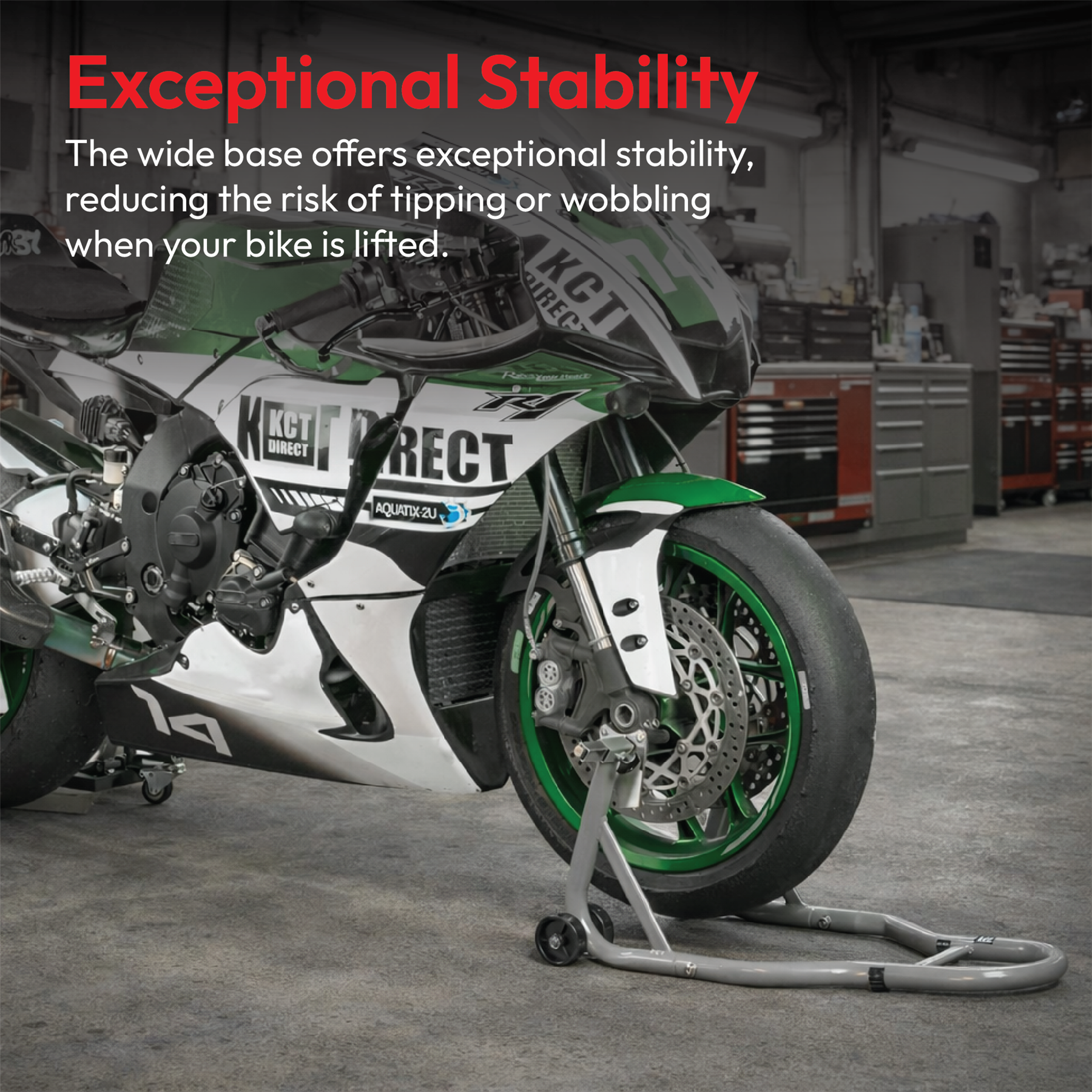 KCT Motorbike Front Paddock Stand Spool Cradle