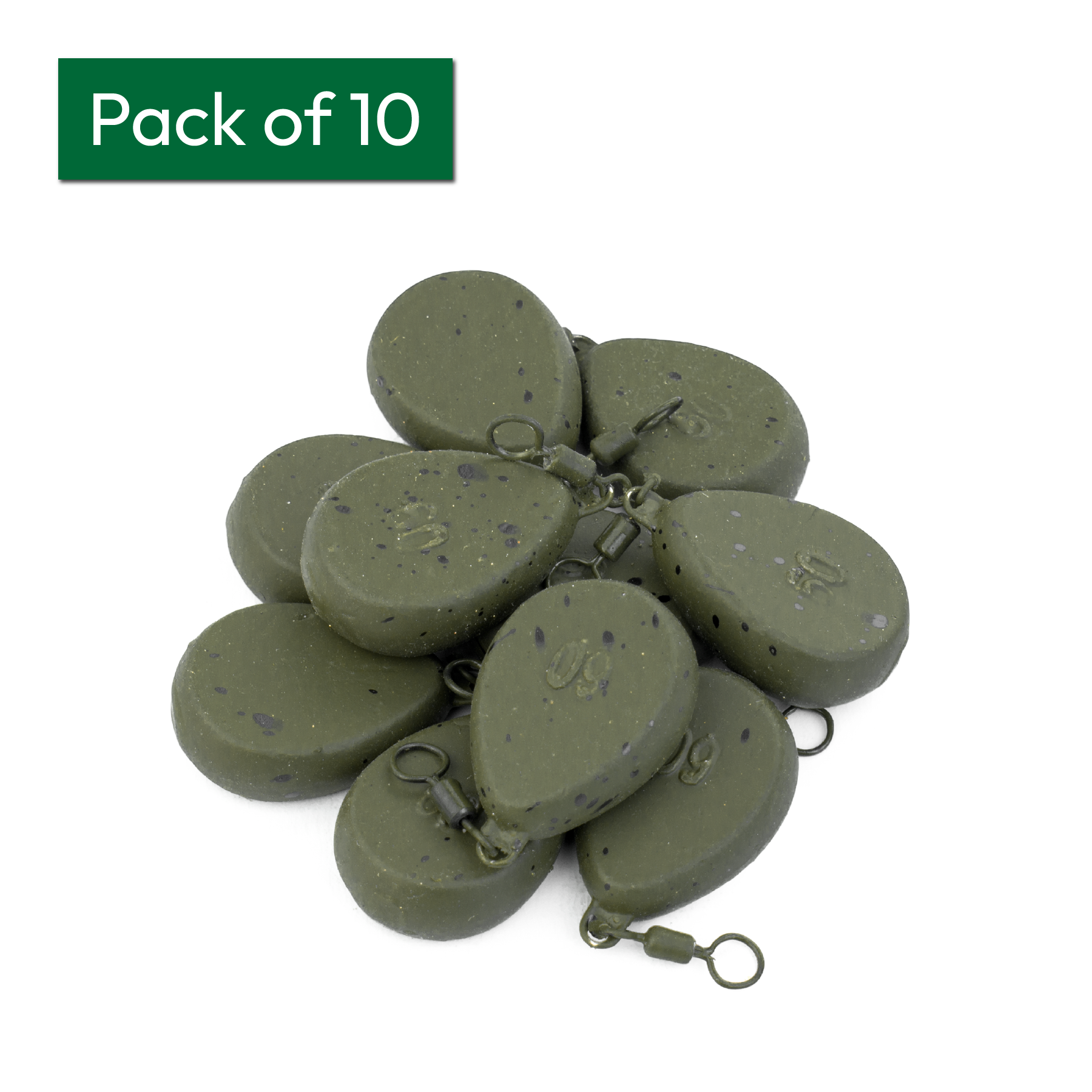 KCT Flat Pear Lead Fishing Weights