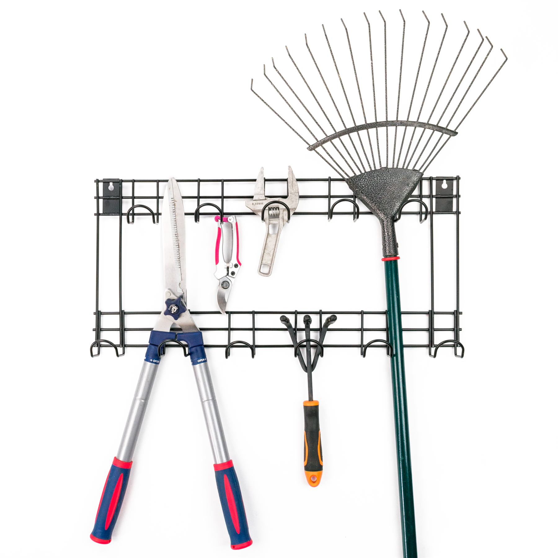 KCT 2 Tier Shed Door Tool Rack Storage