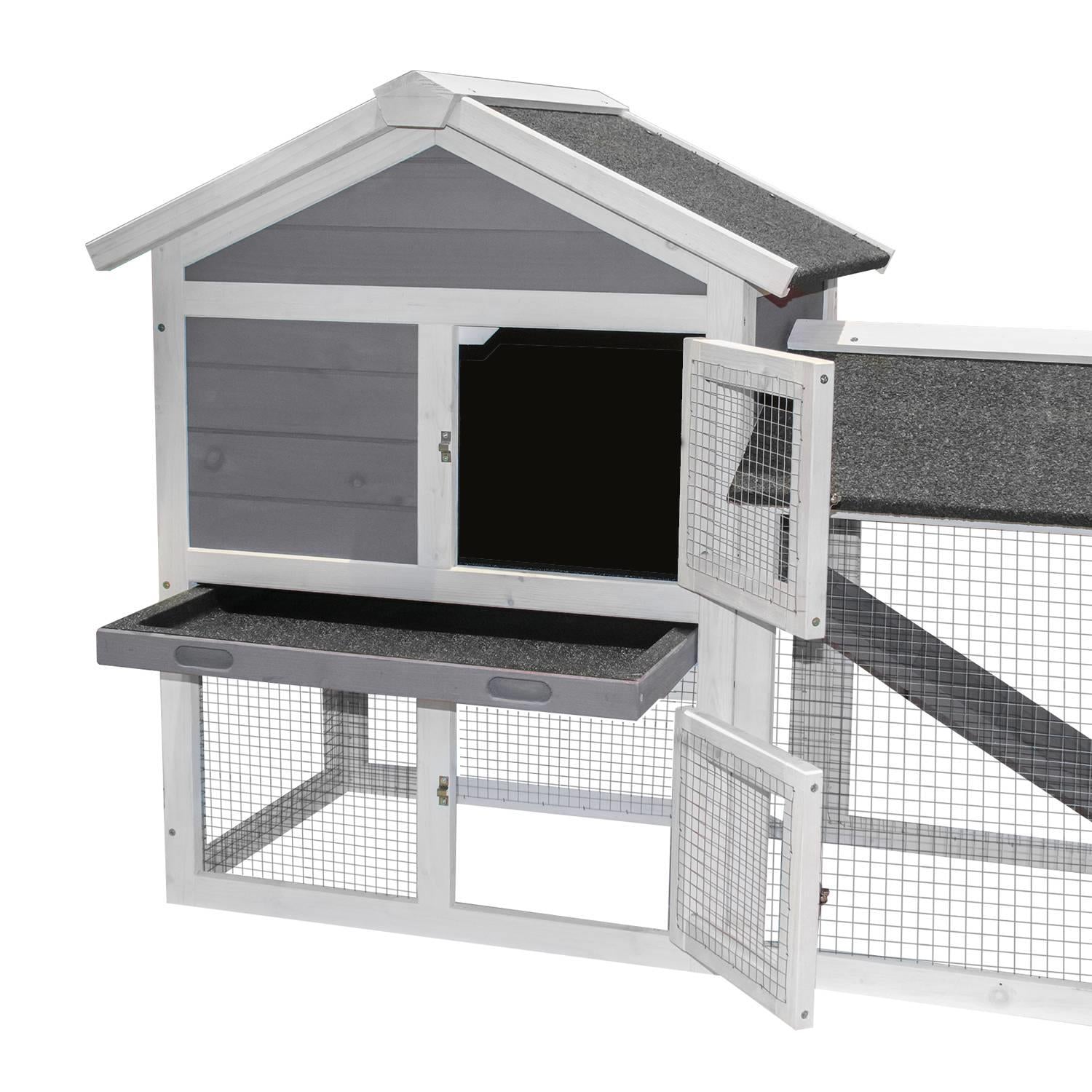 KCT Savona 2 Tier Rabbit Hutch & Run