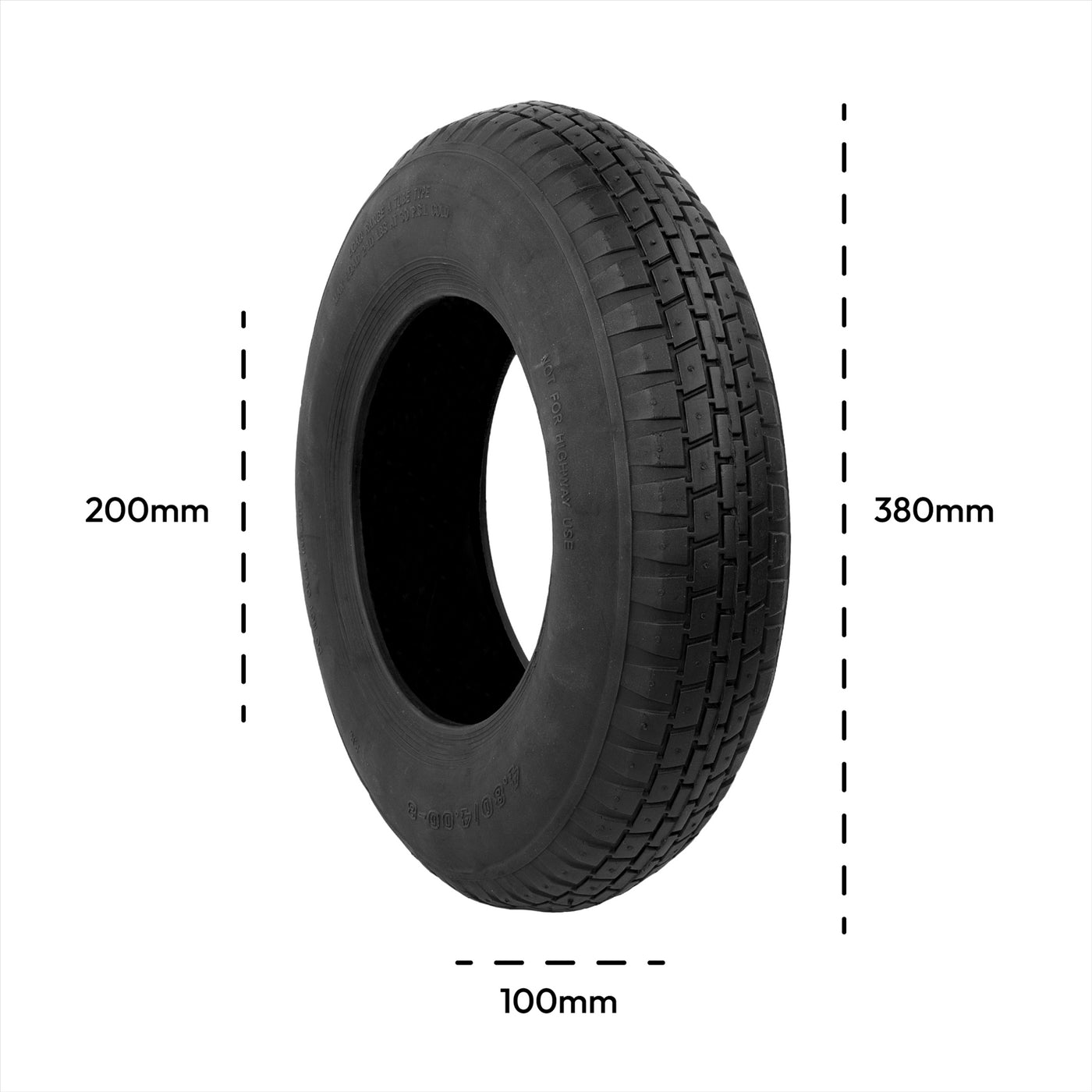 KCT 4.80/4.008" Tyres & Inner Tubes Straight Valve for Trailers