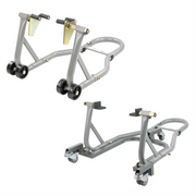 KCT Heavy Duty Front Paddock & Rear Stands with Dolly for Motorbike Maintenance