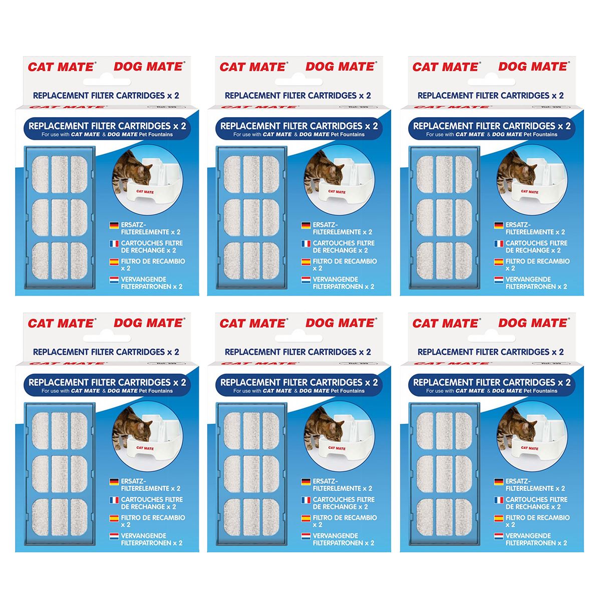 Replacement Carbon Filter Cartridges for Pet Mate Water Fountain