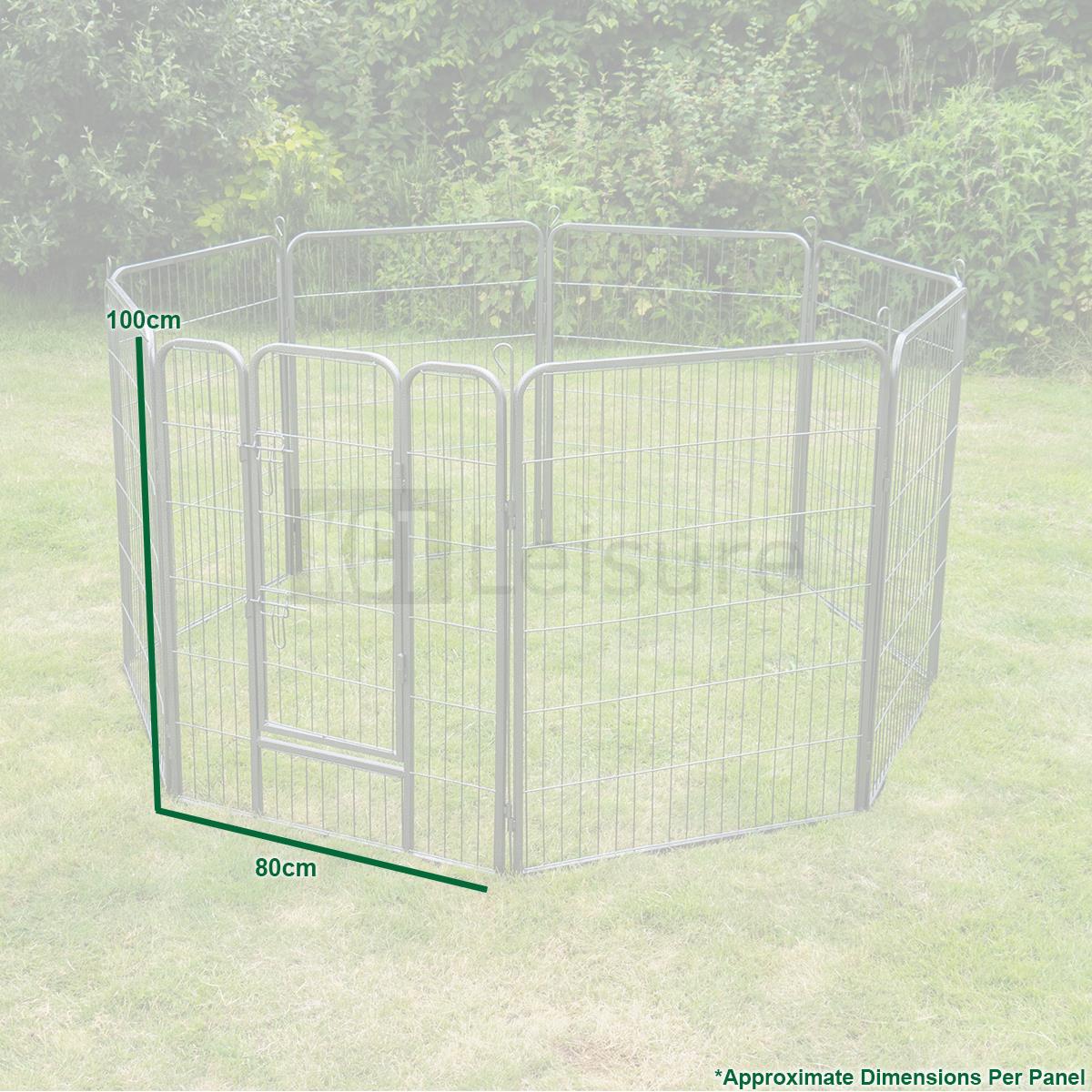 KCT 8 Side Heavy Duty Pet Play Pens Run with Optional Base / Cover