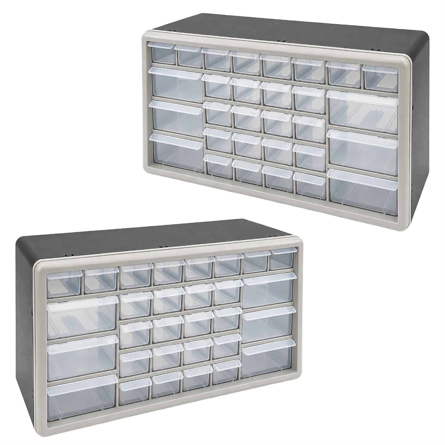 KCT Plastic Multi Compartment Wall Mountable Storage Drawer Units