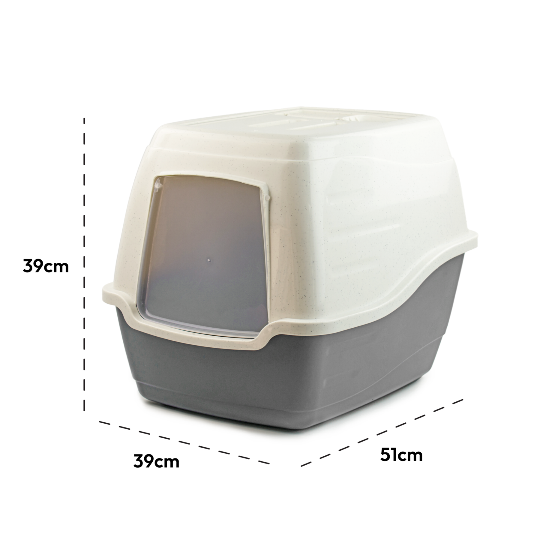 KCT Hooded Cat Litter Box/Tray - Grey
